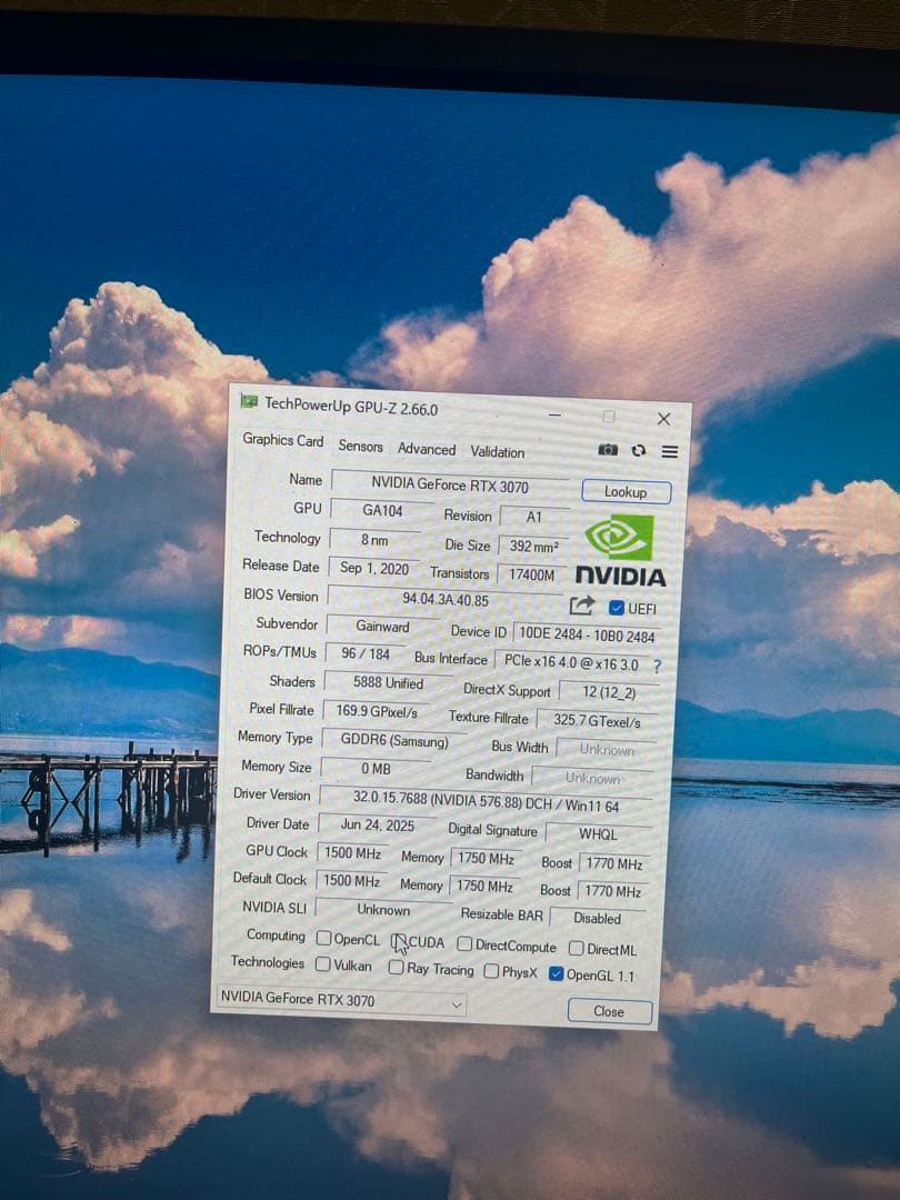 GAINWARD PHOENIX GEFORCE RTX 3070 シャンク品
