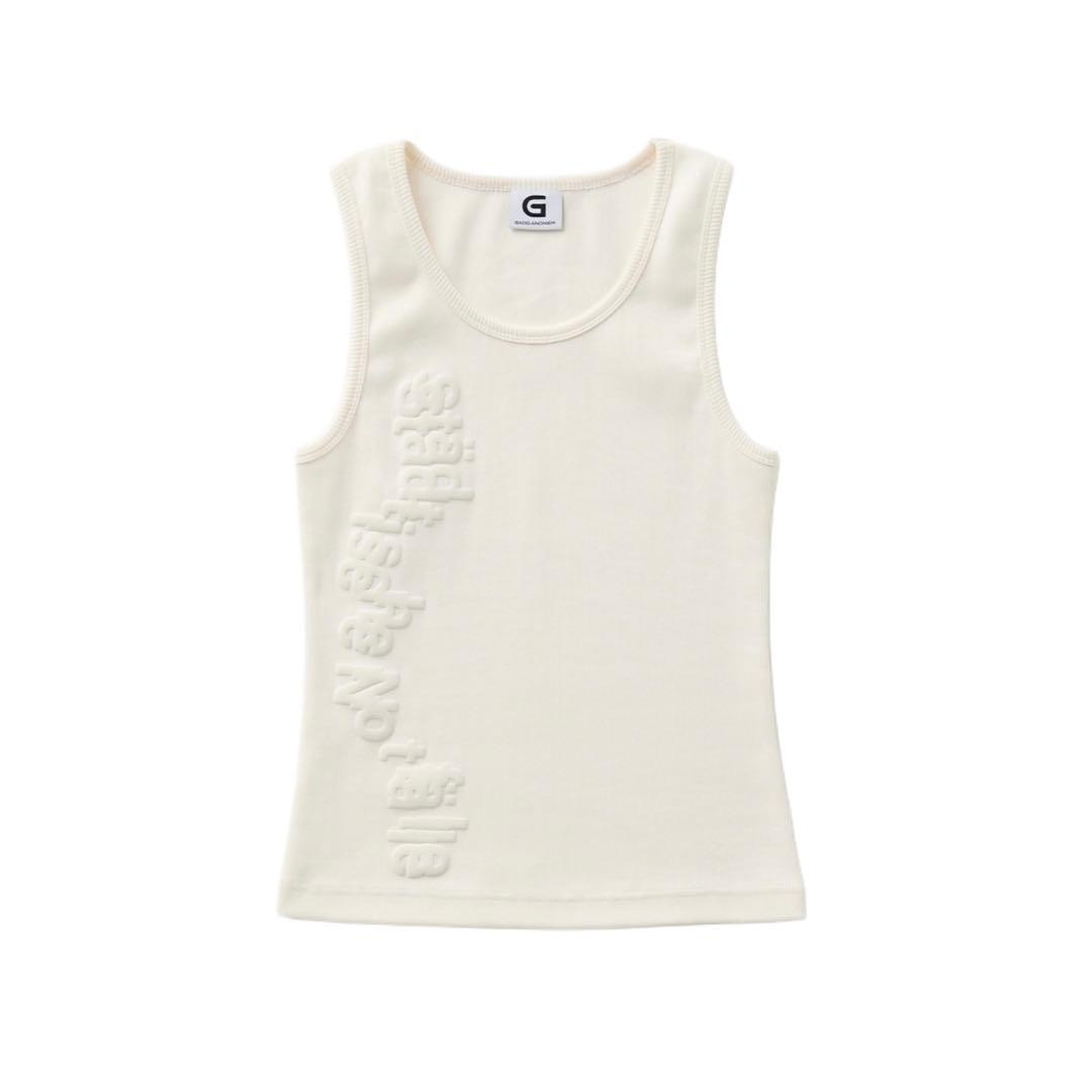 トップス LEWIN / WHITE gadidanoniem gadid anoniem LEWIN / WHITE タンクトップ gadid anoniem LEWIN