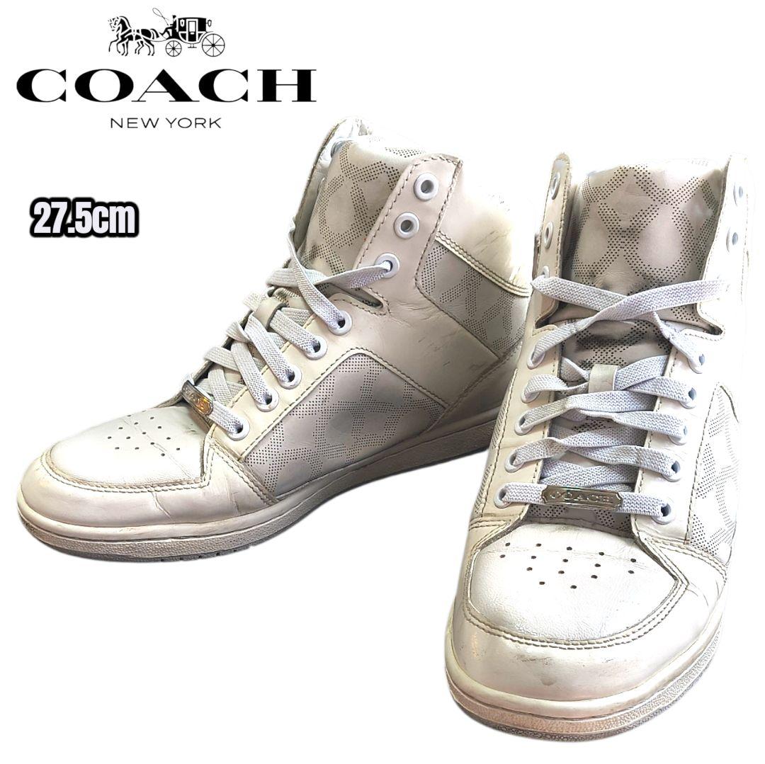 COACH ハイカットスニーカー 9 1/2 27.5cm - メルカリ