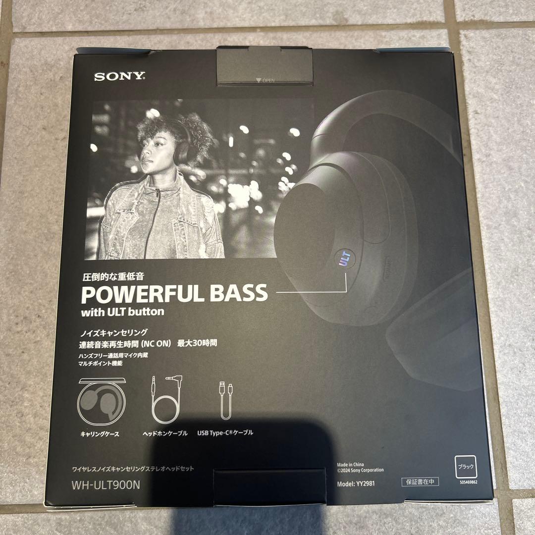 SONY ULT WEAR ワイヤレスヘッドホン WH-ULT900N/BC