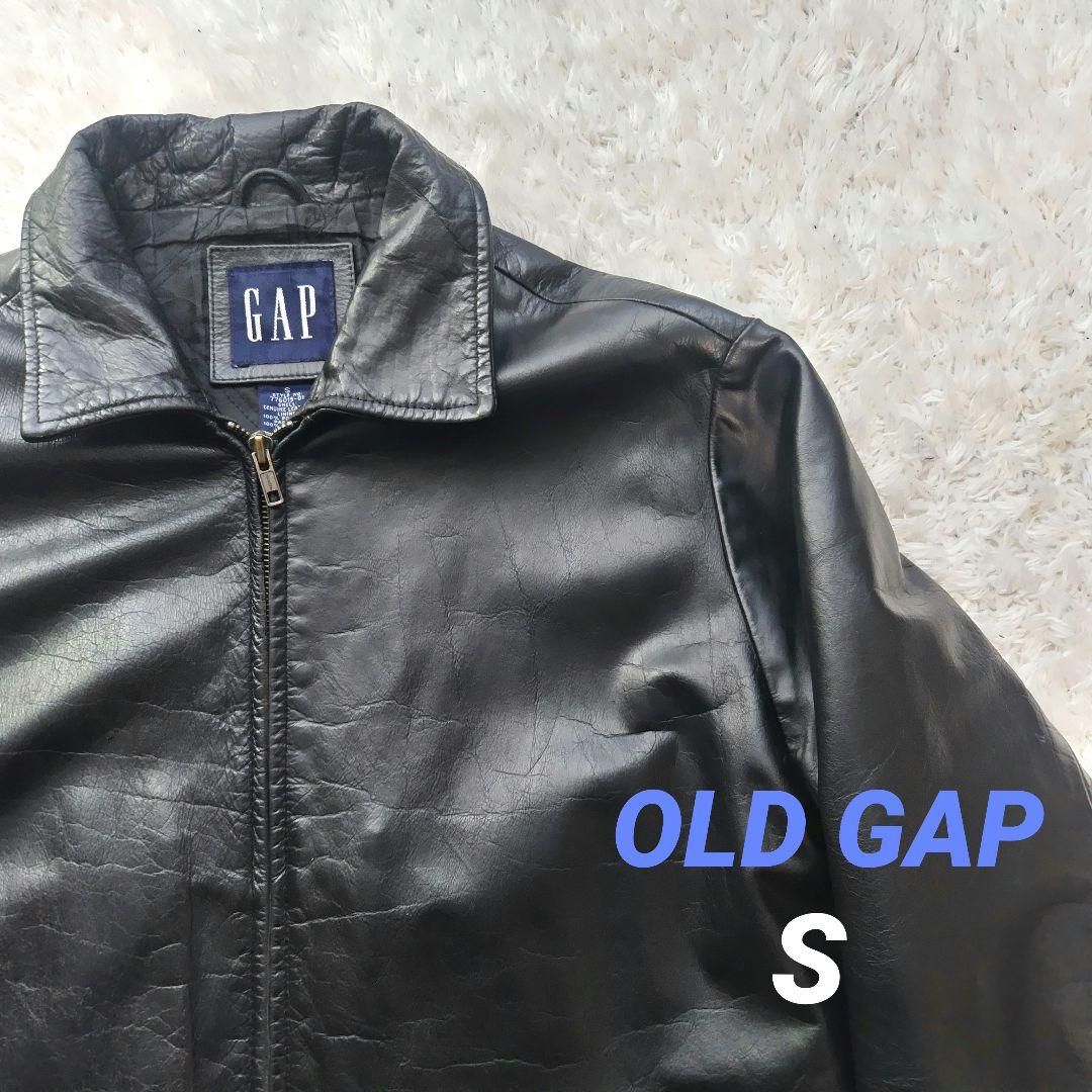 OLD GAP レザー ジャケット 90s S ブラック OVY - メルカリ