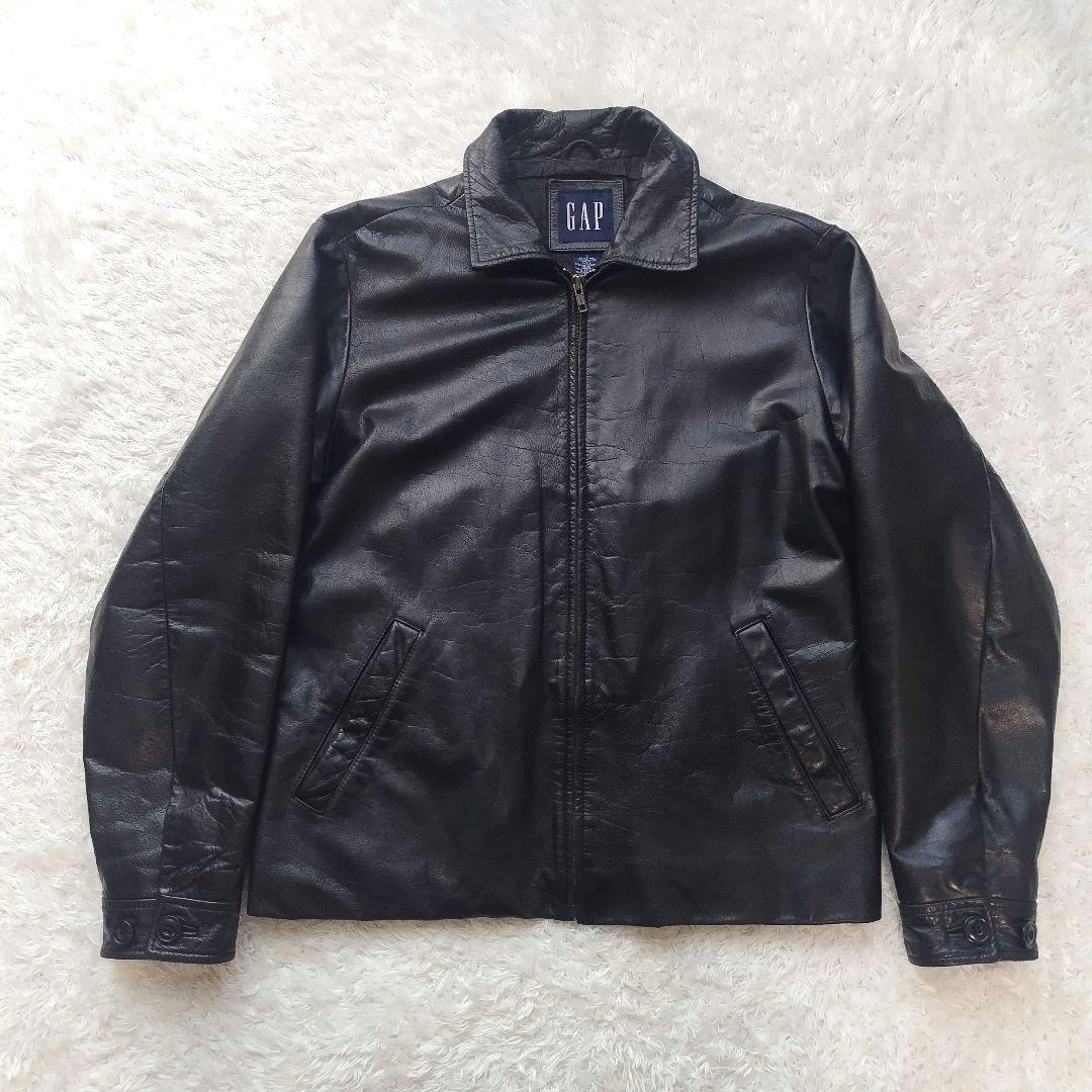 OLD GAP レザー ジャケット 90s S ブラック OVY - メルカリ