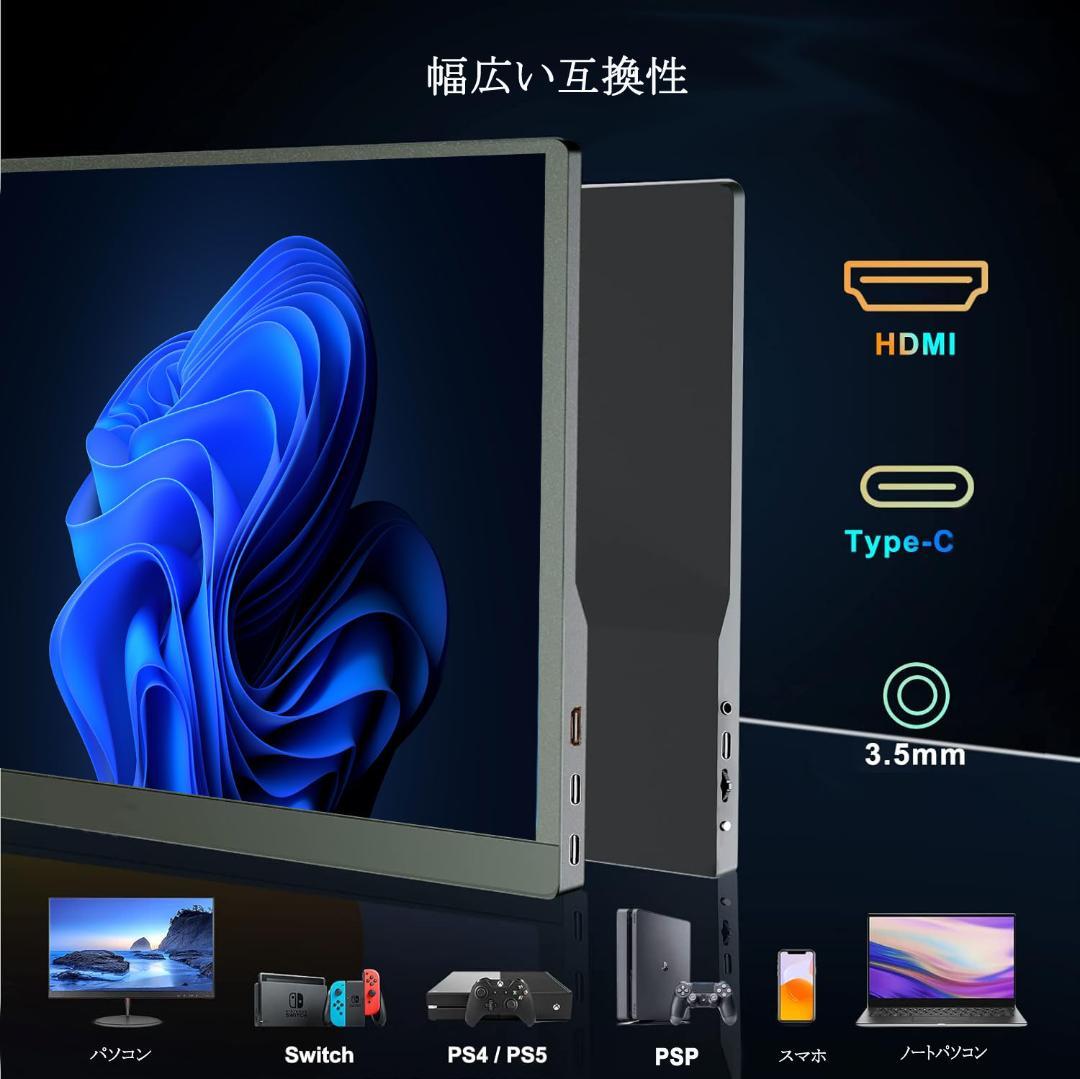 15.6インチ モバイルモニター 144Hz 1920x1080FHD
