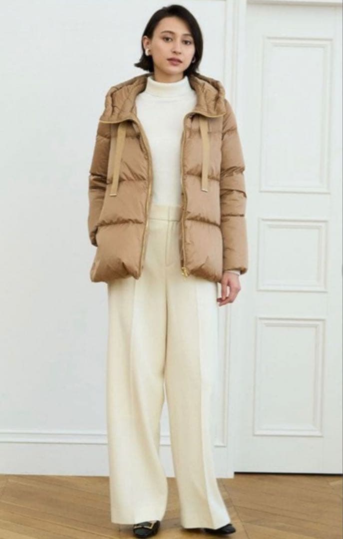 ☆ANAYI☆フード付きダウンジャケット ゴールド オンライン シ