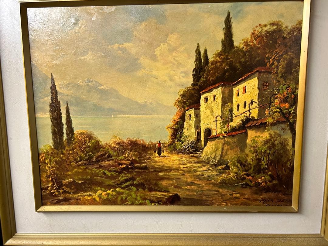アンドレ.ベッツ　コモ湖畔風景複製画 2026年最新】コモ湖畔 絵画 ベッツの人気アイテム - メルカリ