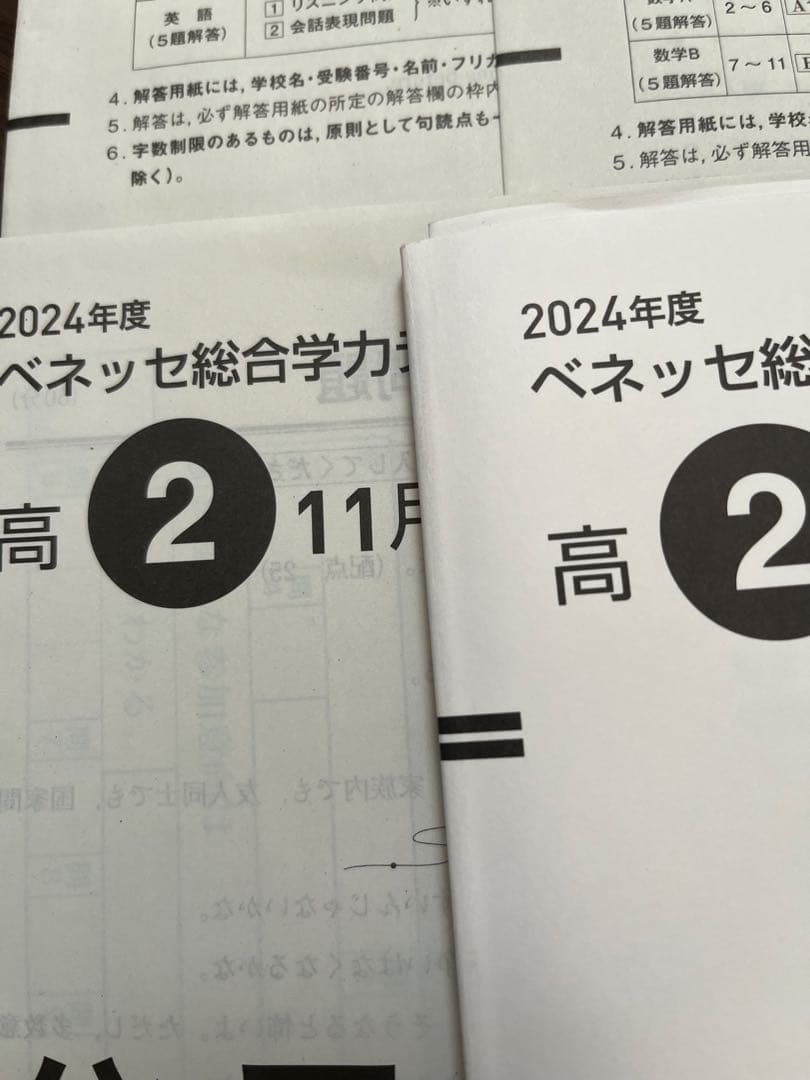 2024年度 高2 11月 ベネッセ総合学力テスト 進研模試 - メルカリ