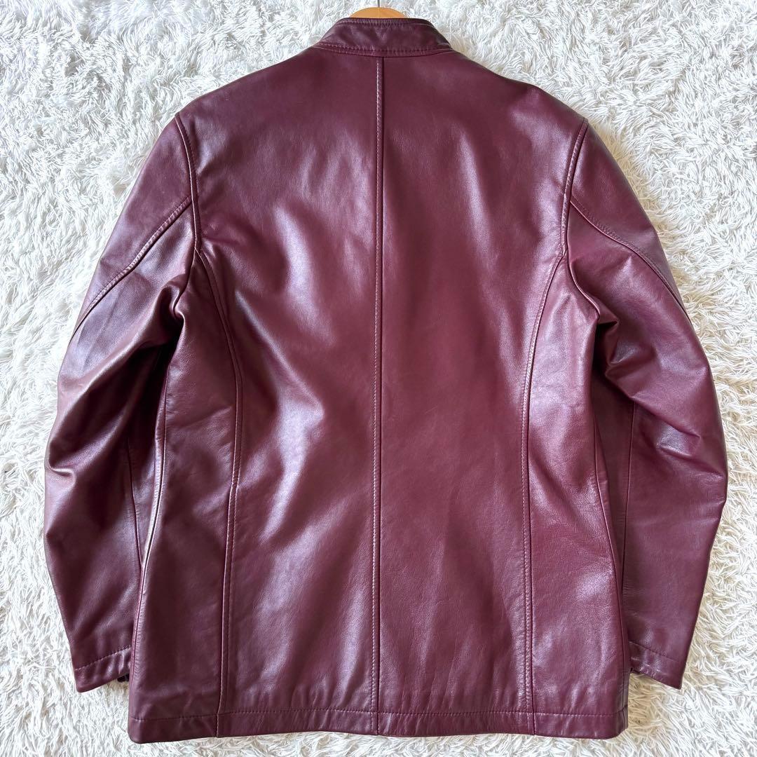 超希少色ボルドー！ ポールスミス シングル ライダースジャケット 牛革