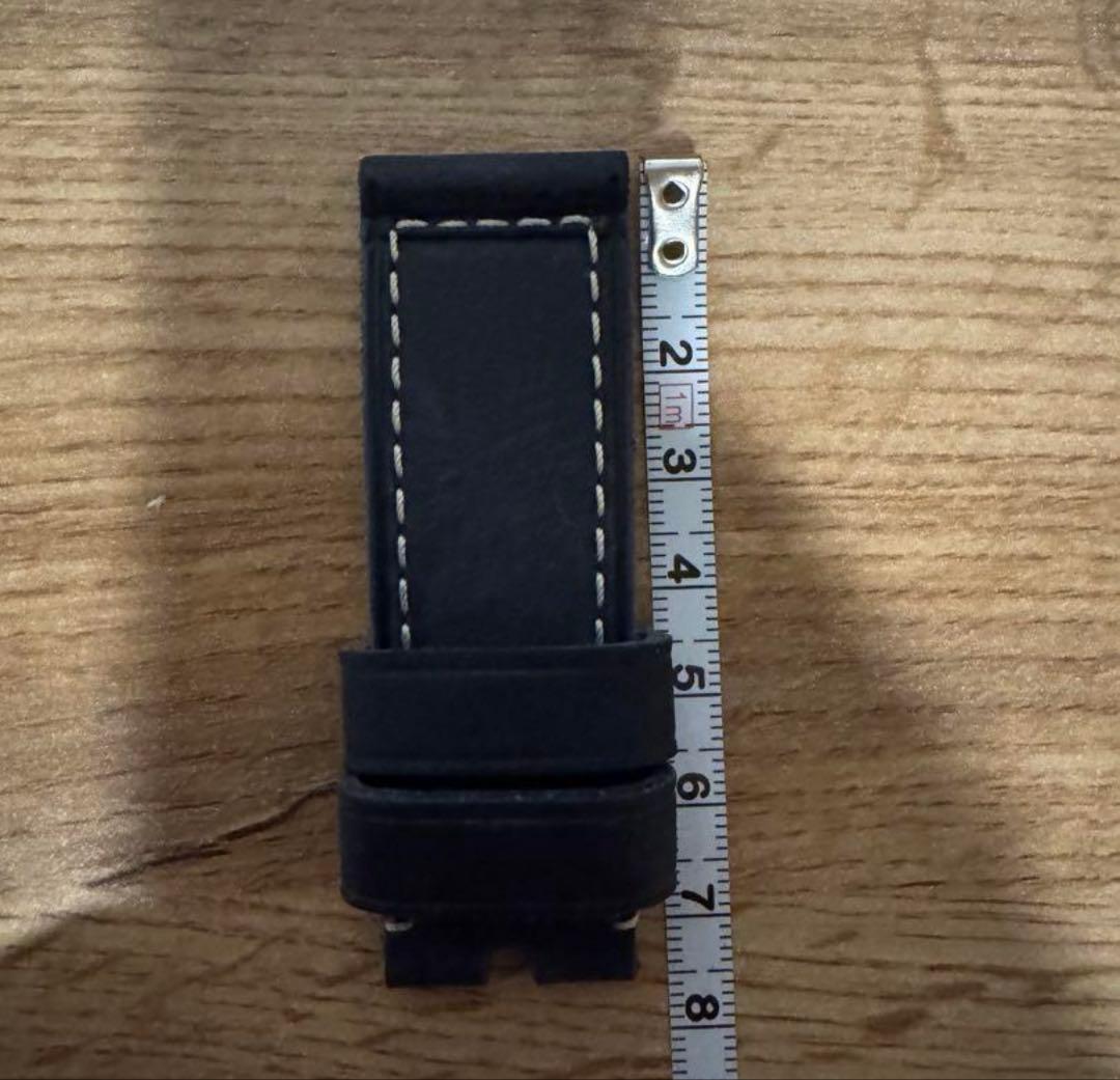 パネライ 44mm用 純正 レザー ストラップ ラグ幅24mm ダークネイビー