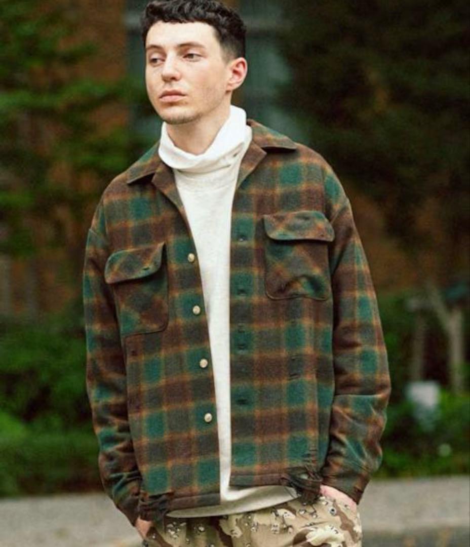 美品】McGREGOR 久遠×hxcyyd ダメージオンブレチェックシャツ - メルカリ