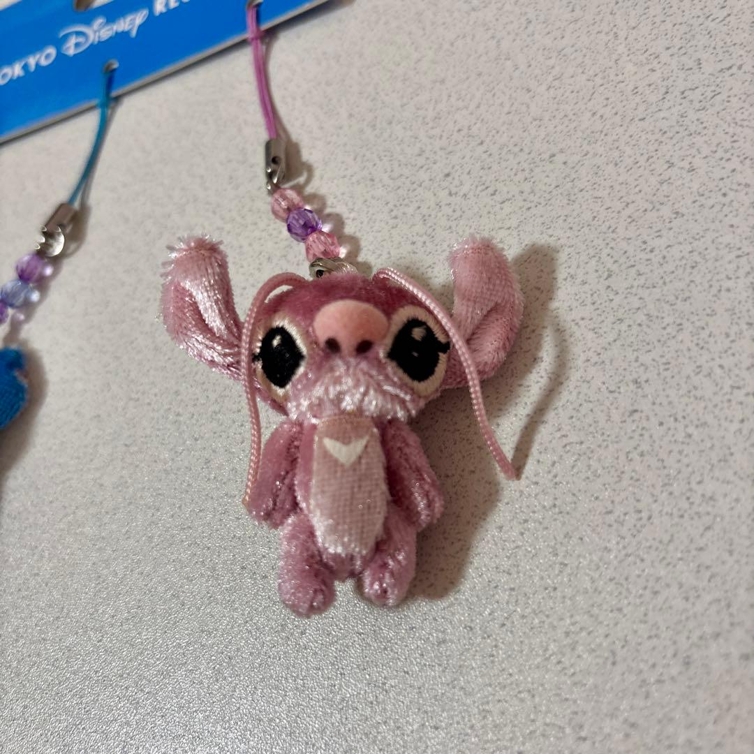 スティッチ エンジェル スクランプ ビーズストラップ ディズニー