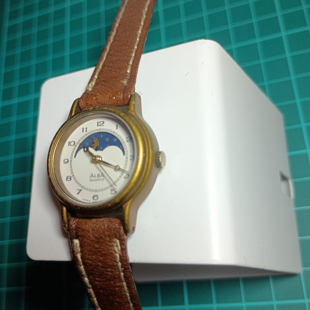 SEIKO ALBA 腕時計 SUN＆MOON 稼働品 おまけ付 ムーンフェイズ - メルカリ
