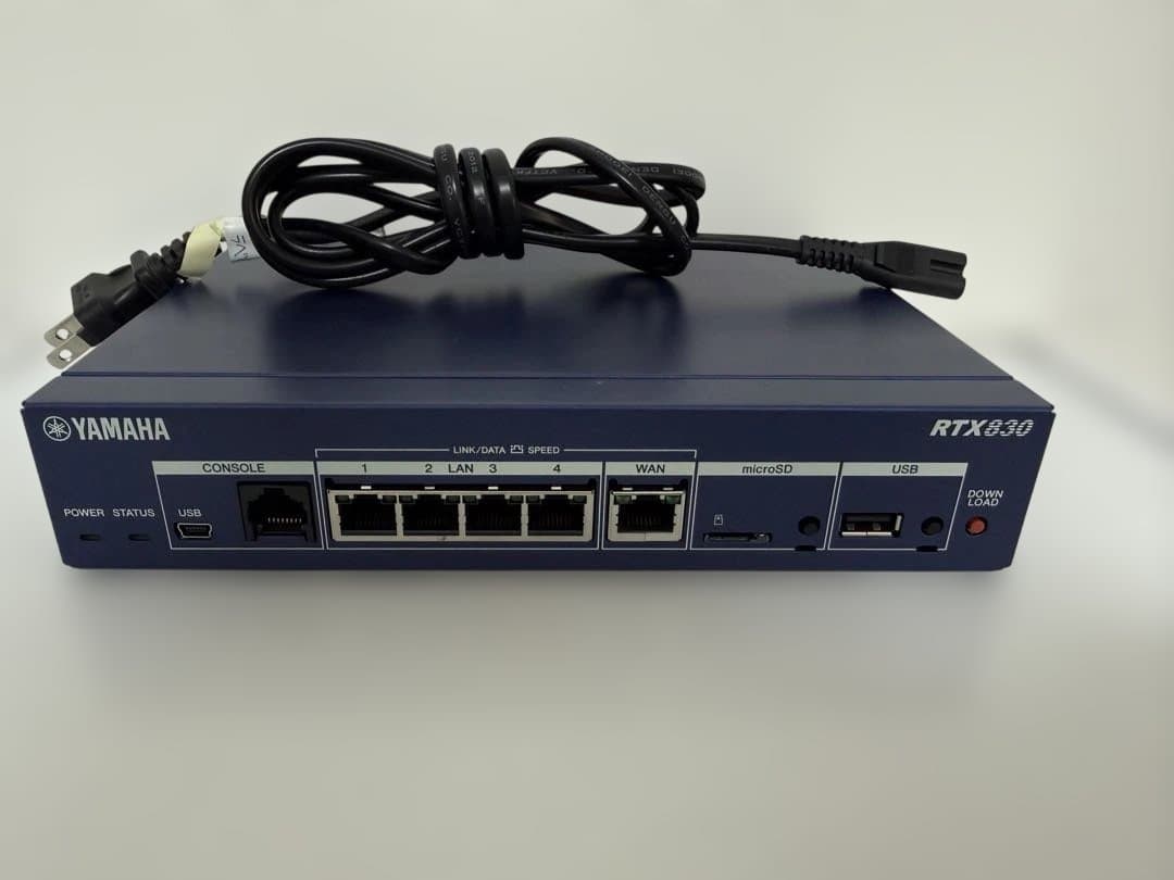 YAMAHA RTX830 ギガアクセス VPN ルーター USED