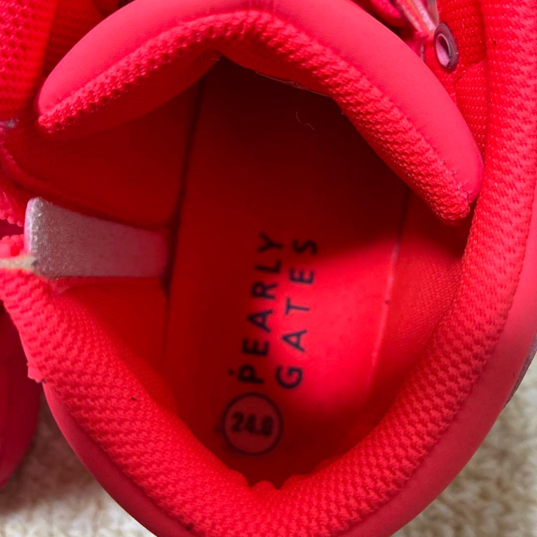 PEARLY GATES ピンク シューズ 24.0cm