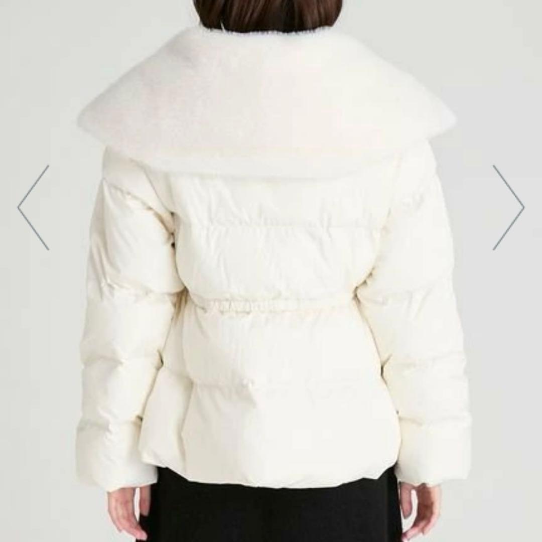 様 CELFORD ファー襟付キルティングショートコート アイボリー サイ