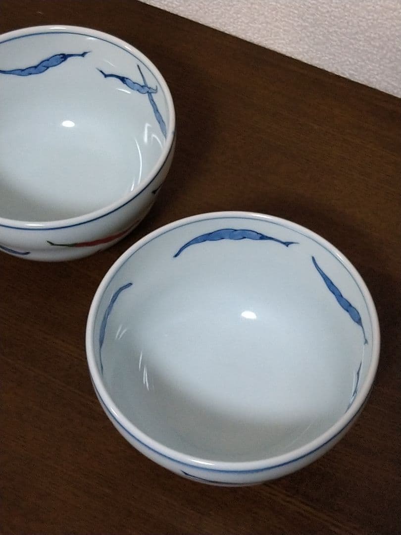 源右衛門 染錦胡椒絵 飯碗 小丼4個【新品未使用】箱あり 源右衛門