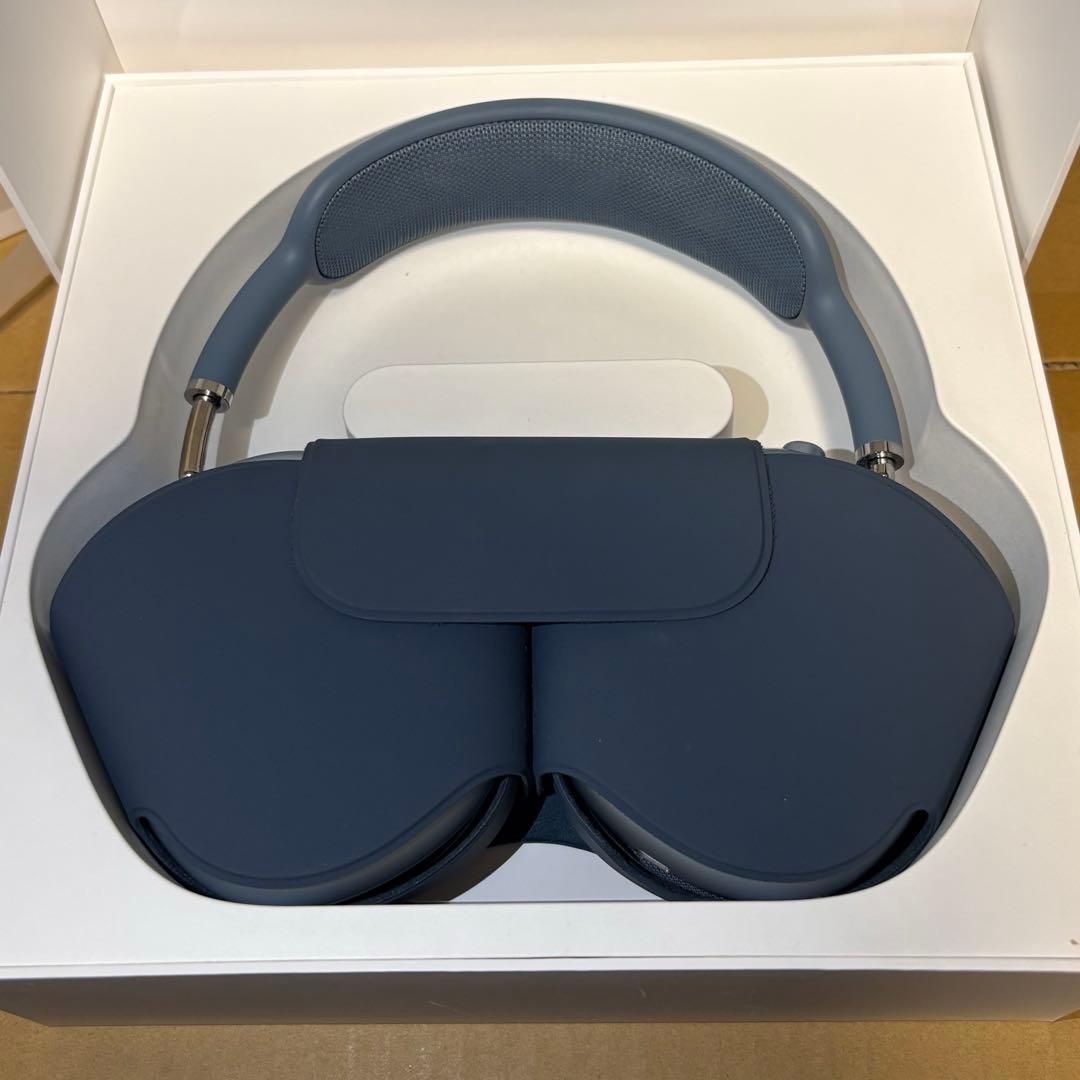 未使用に近い 保証つき AirPods Max ブルー 本体 充電ケーブル付き
