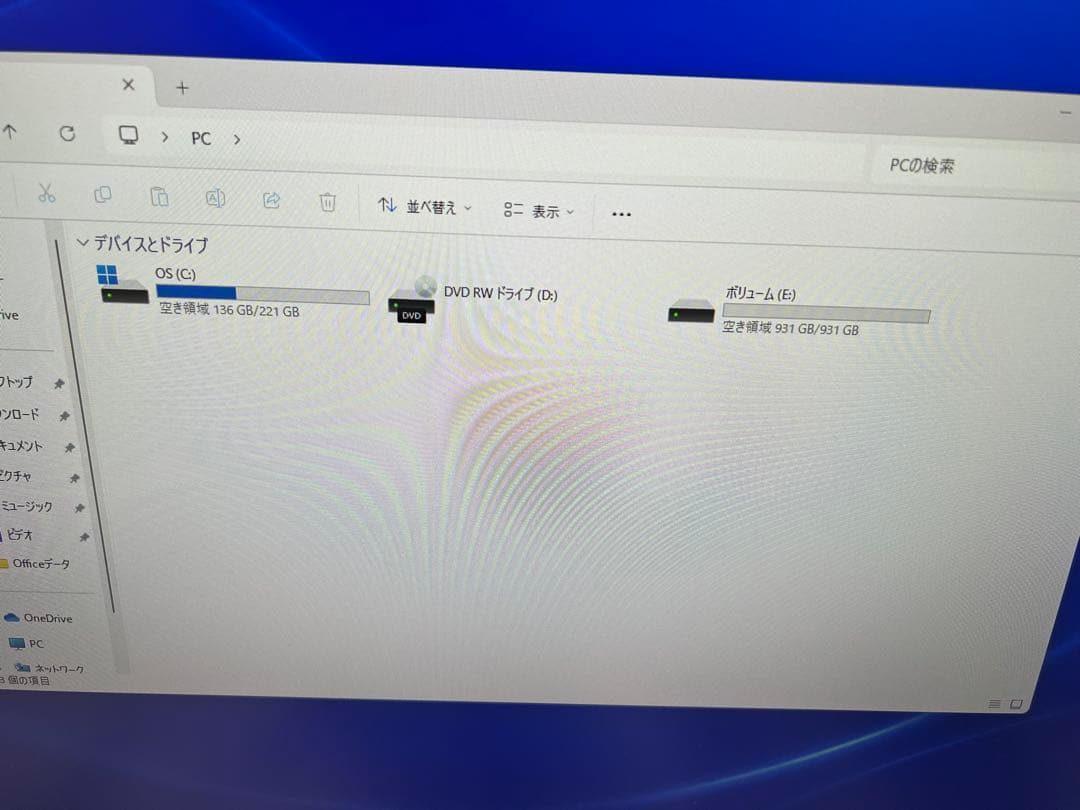2022年製 12世代i3 8GB M.2SSD256+1TBHDD Wi-Fi