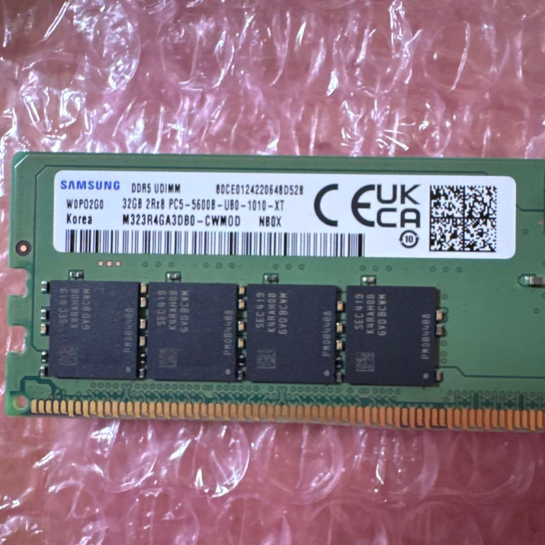 Samsung32GBDDR5 5600MHzデスクトップ用　市場から1万円引き