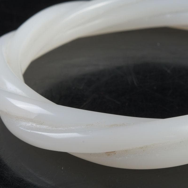 中国 玉石白玉彫刻 玉器 環 装飾品 V 9278E - メルカリ