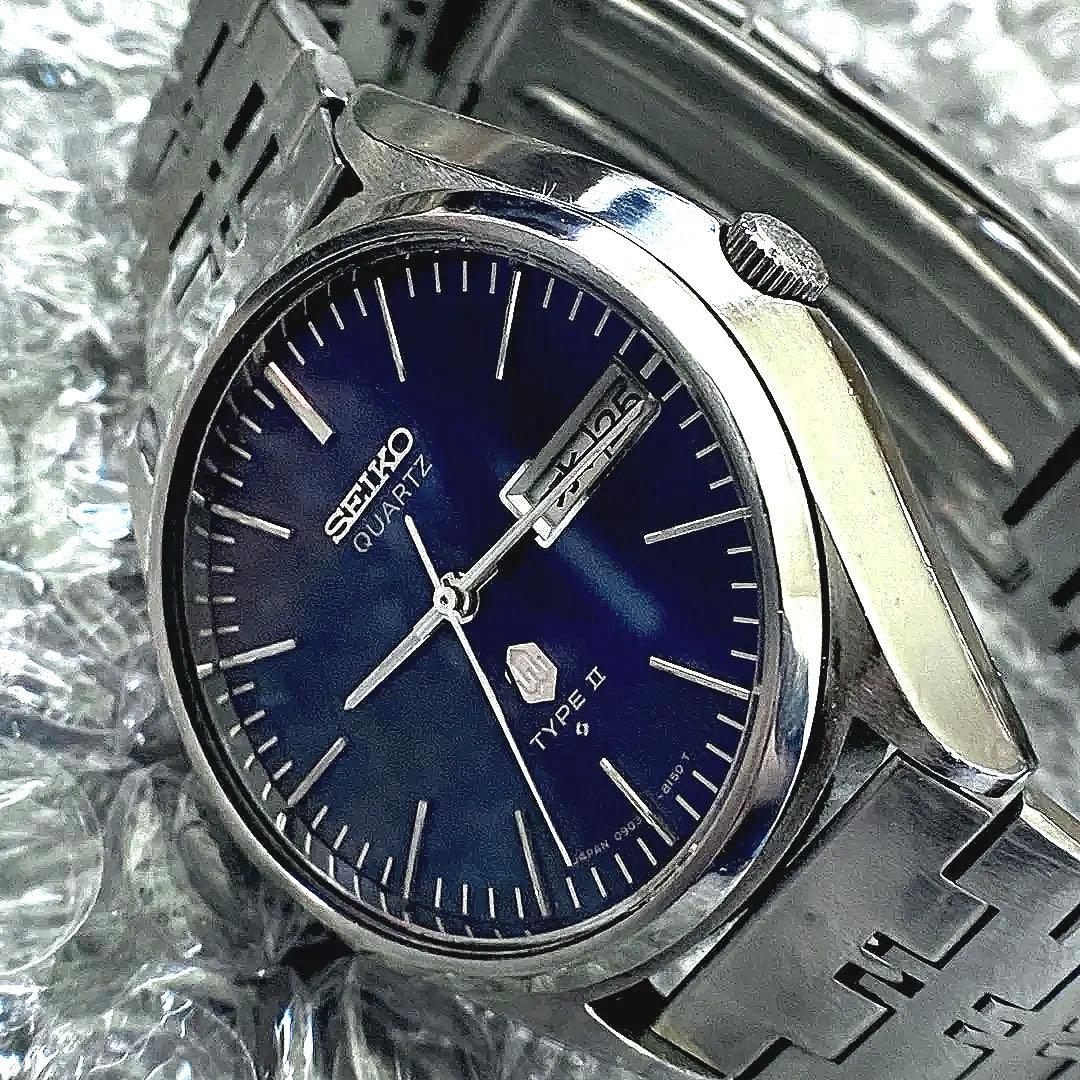SEIKO TYPEII 1976 全植字 青文字盤 - メルカリ
