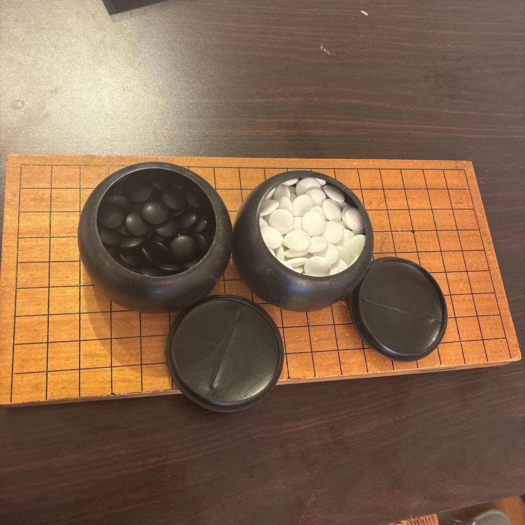 囲碁セット 木製碁盤 碁石 - メルカリ