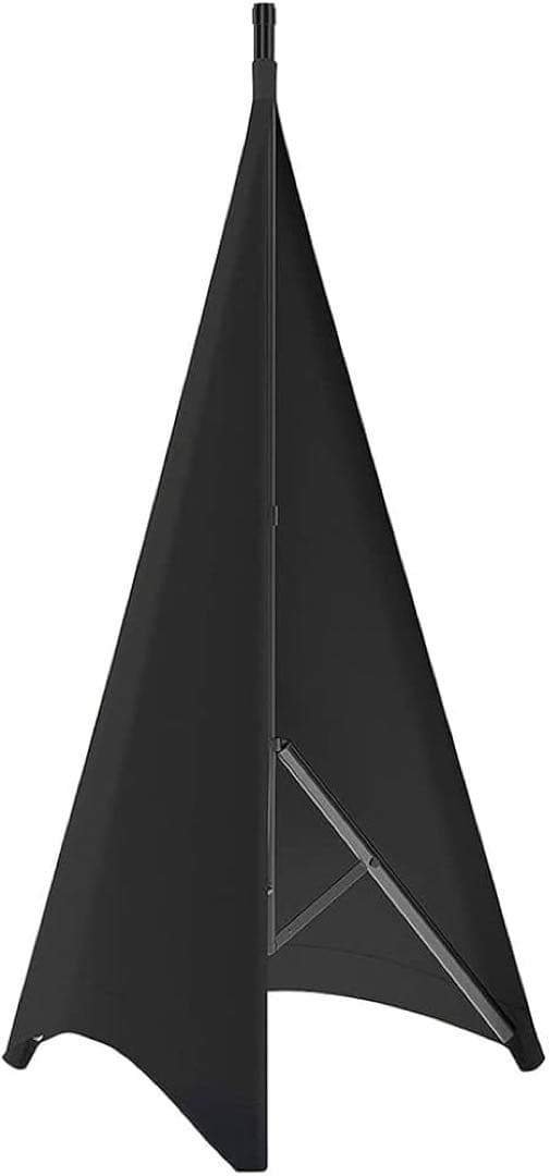 スピーカースタンドカバー 1枚 三脚 ブラック 伸縮 簡単 マジック