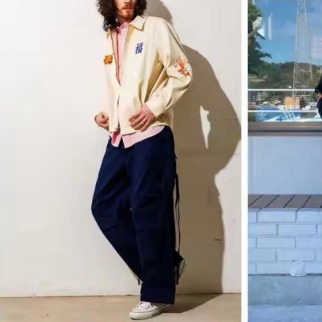 最安】復刻ベトジャンSAIGON刺繍60'sスーベニアジャケット アイボリーL