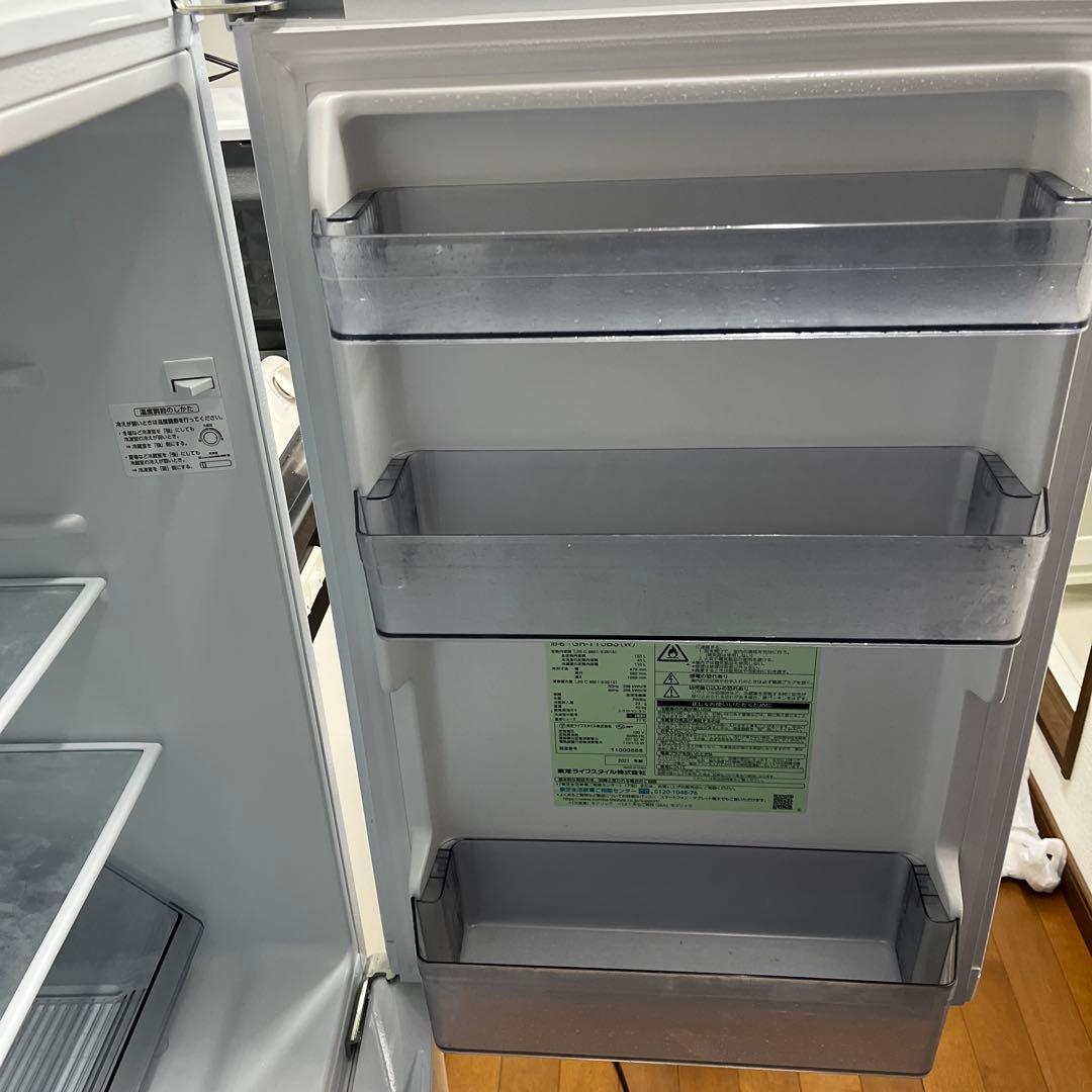 TOSHIBA 冷蔵庫 GR-T15BS 21年製