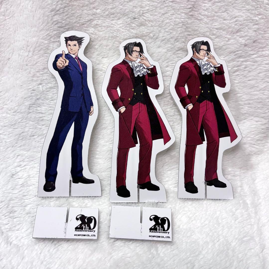 逆転裁判 成歩堂龍一 御剣怜侍 キャラスタンド パセラ コラボカフェ