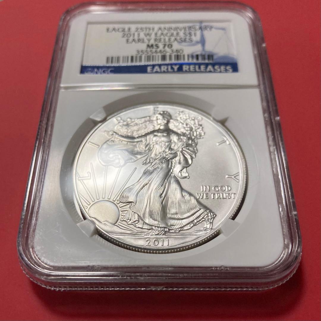 訳あり」NGC MS70 2011 イーグル銀貨 EARLY RELEASES - メルカリ