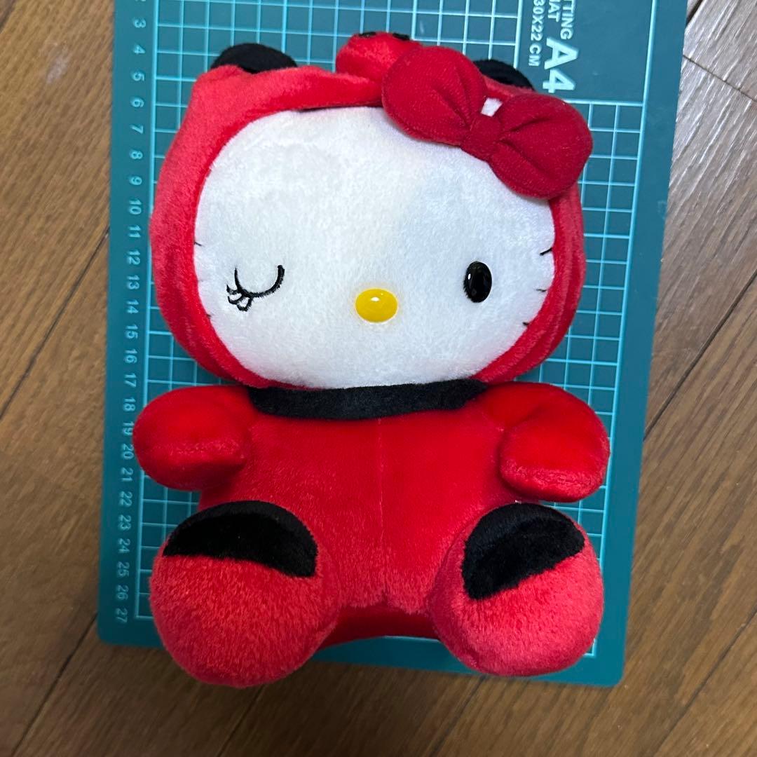 ハローキティ ご当地キティ 福島限定 あかべこ 赤べこ ぬいぐるみ