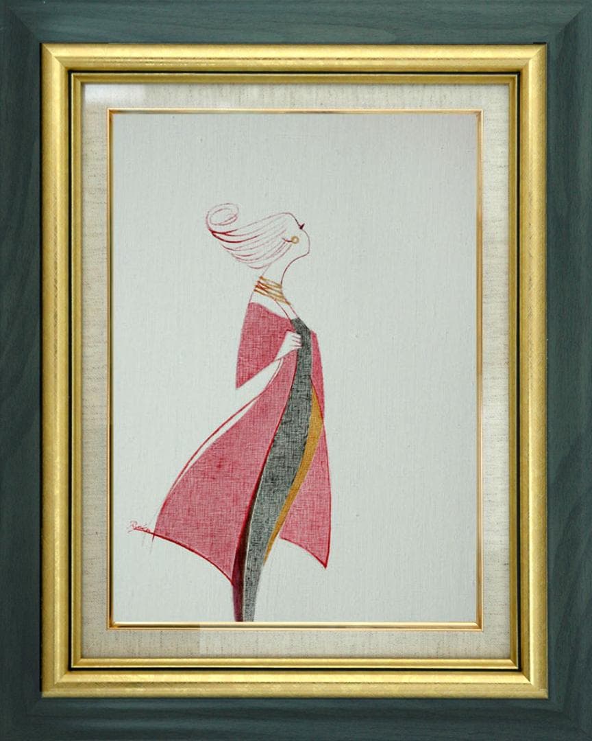 油絵 菅家令子 絵 絵画 インテリア F4-080614 人物 女性像