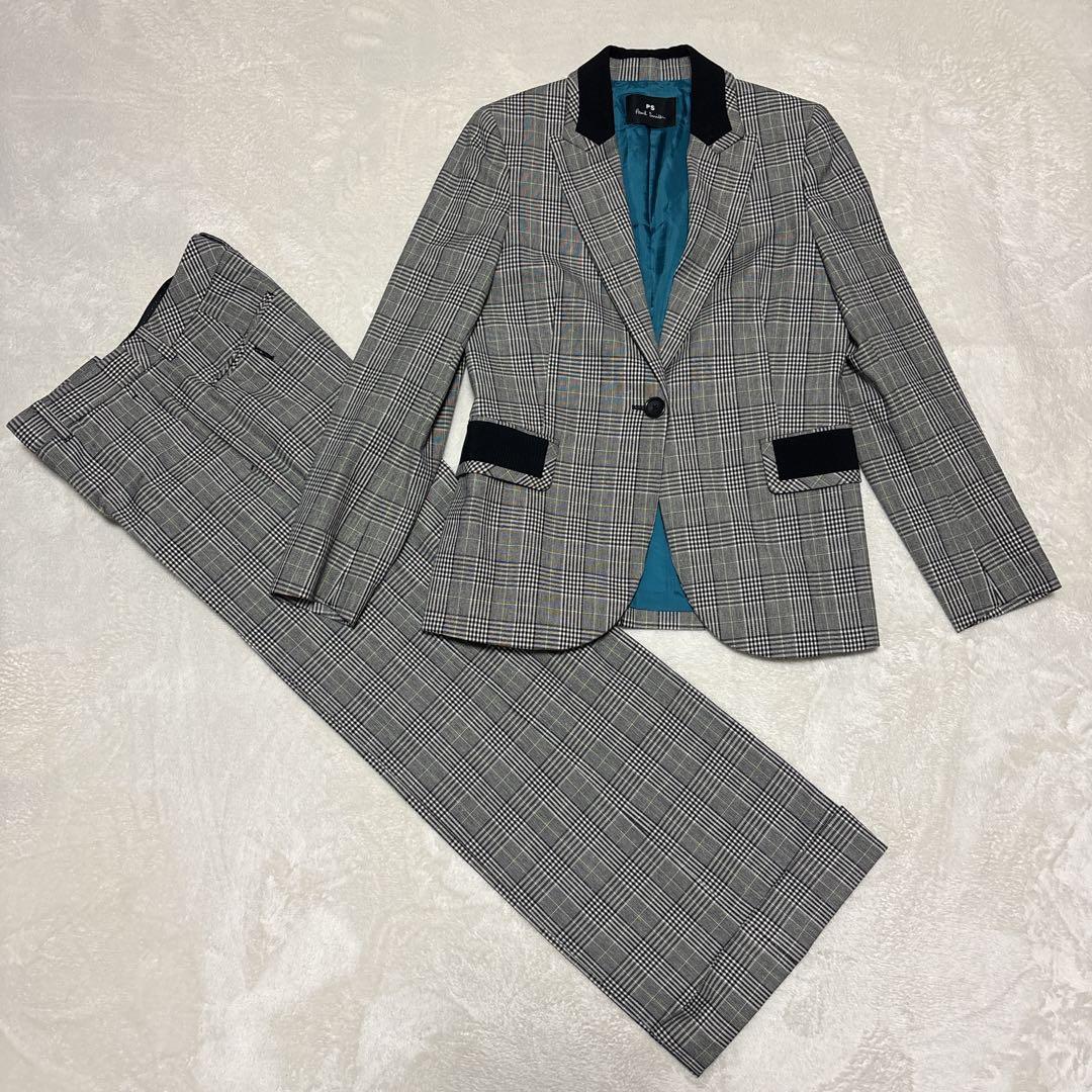 ピーエスポールスミス　セットアップ　チェック　グレー系　38　Mサイズ ピーエスポールスミス セットアップ チェック グレー系 38 Mサイズ