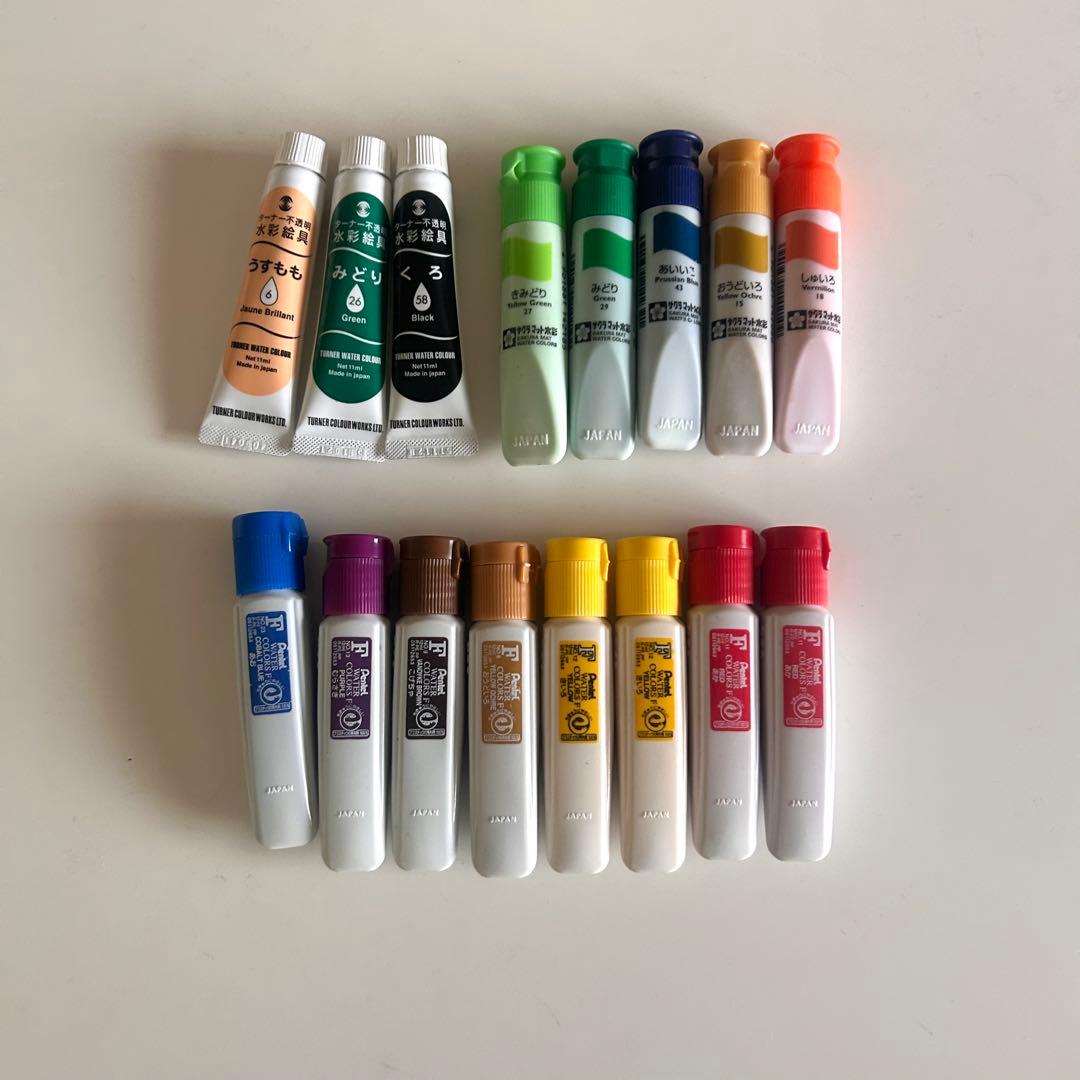 水彩絵具 まとめ売り ターナー サクラマット ぺんてる 16本セット