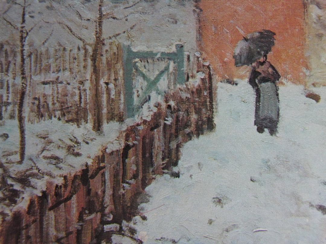 アルフレッド・シスレー、【雪のルーヴシエンヌの庭】、希少な額装用