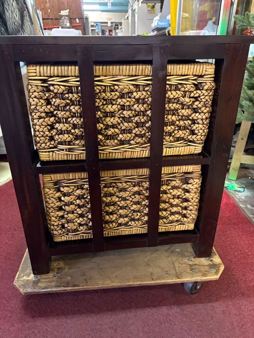 本格アジアン風 2段チェスト 横幅58 奥行38 高さ60㎝