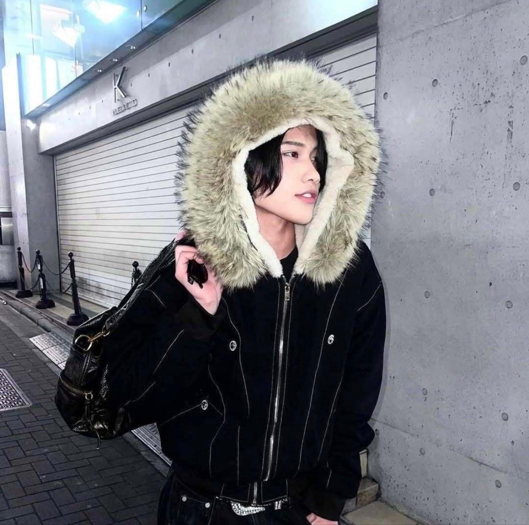 人気品⭐️新品・エッジライン裏ボアジャケットファー付き PCTOKYO M