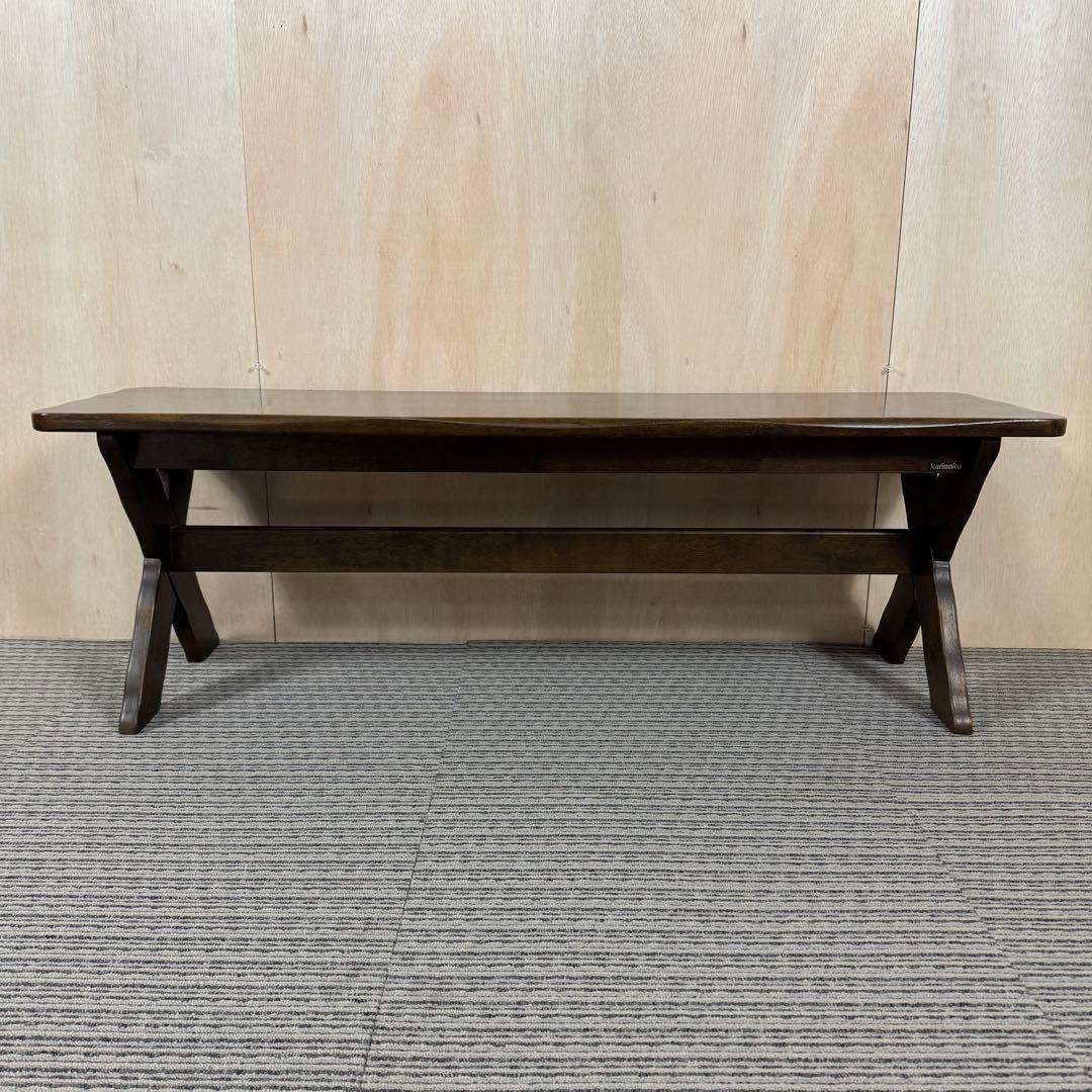 karimoku カリモク RUSTIC ベンチ 木製 背もたれ無し たのメル便