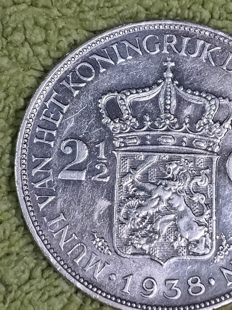 hab021 オランダ 旧貨幣 2.5ギルダー1938年,1966年 2枚セット - メルカリ