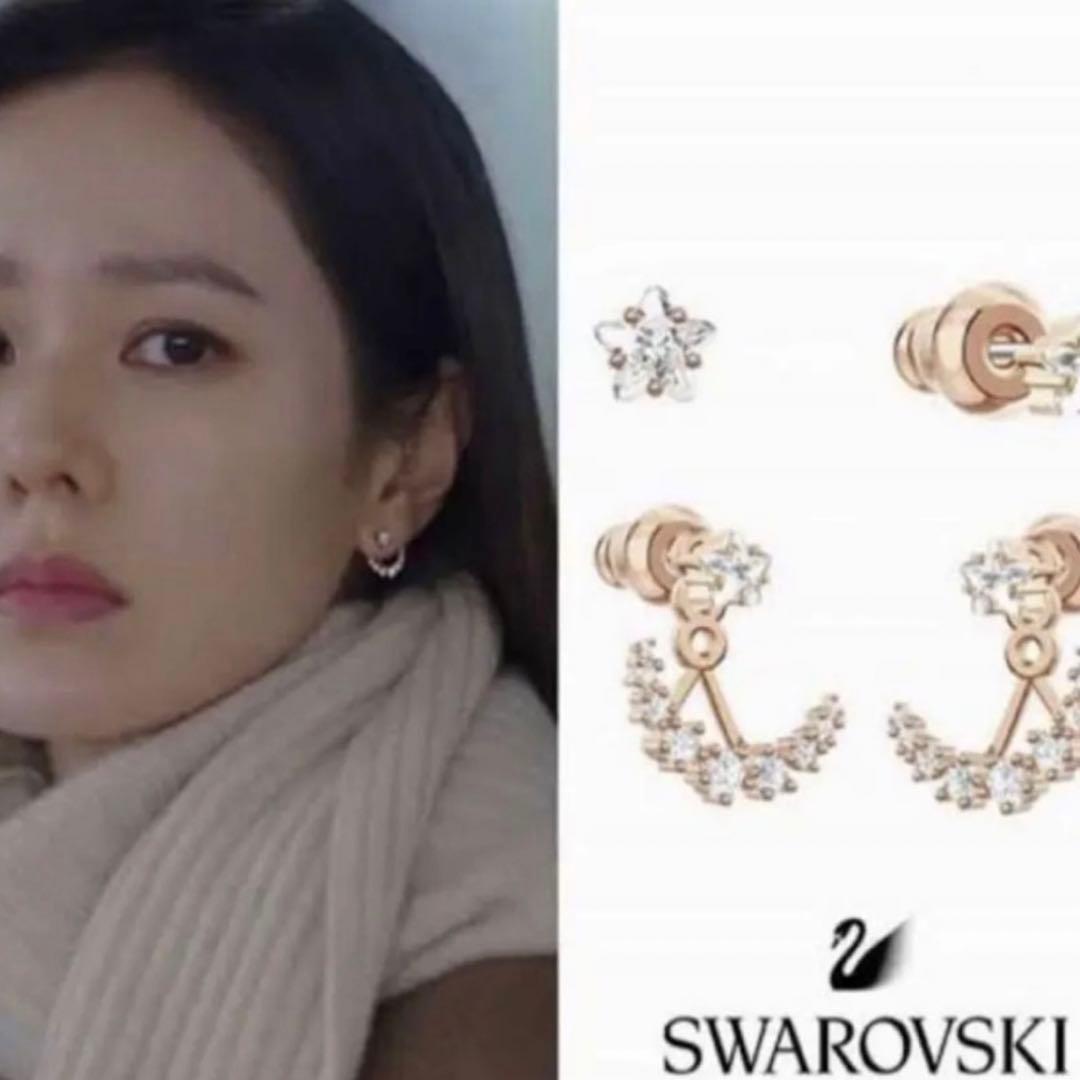 スワロフスキー ムーンサン ピアス 愛の不時着 ユンセリ - メルカリ