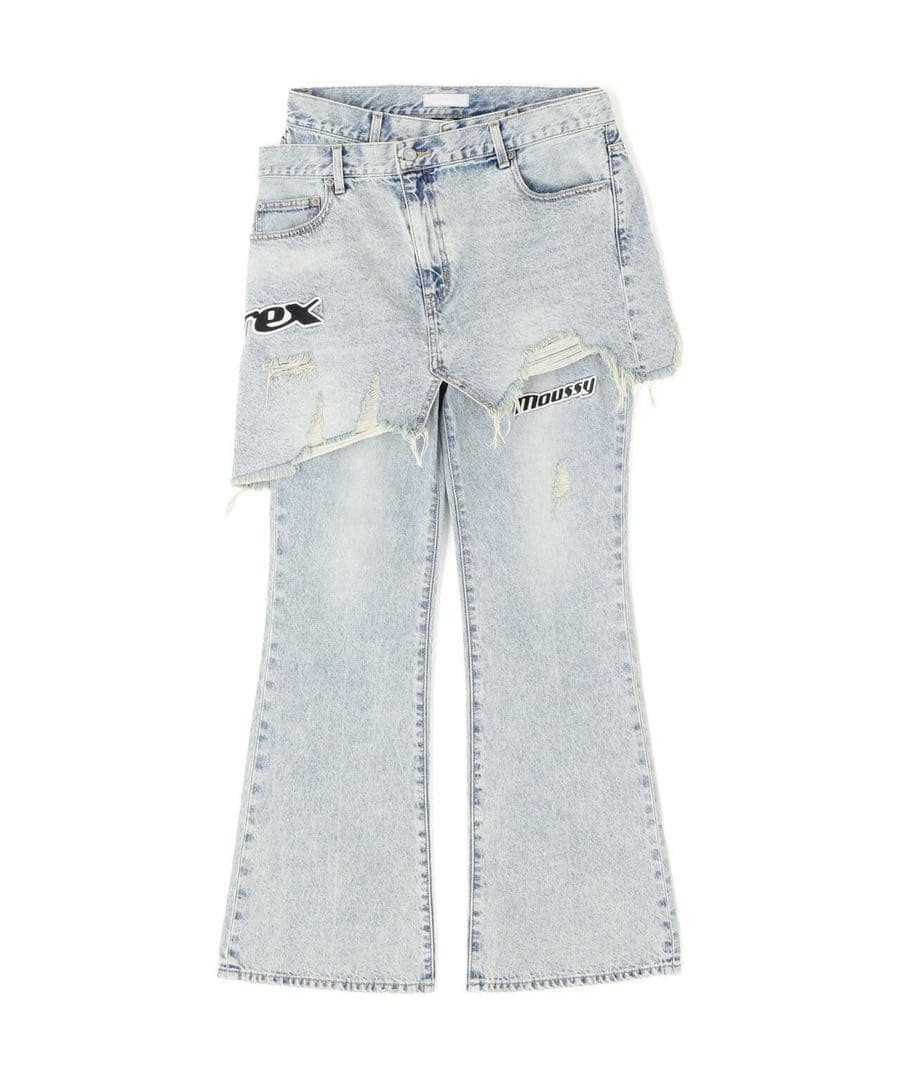 AVIREX × MOUSSY フレアパンツ MOUSSY | AVIREX TWIN SLIM フレアデニム (フレア ) |SHEL'TTER WEBSTORE