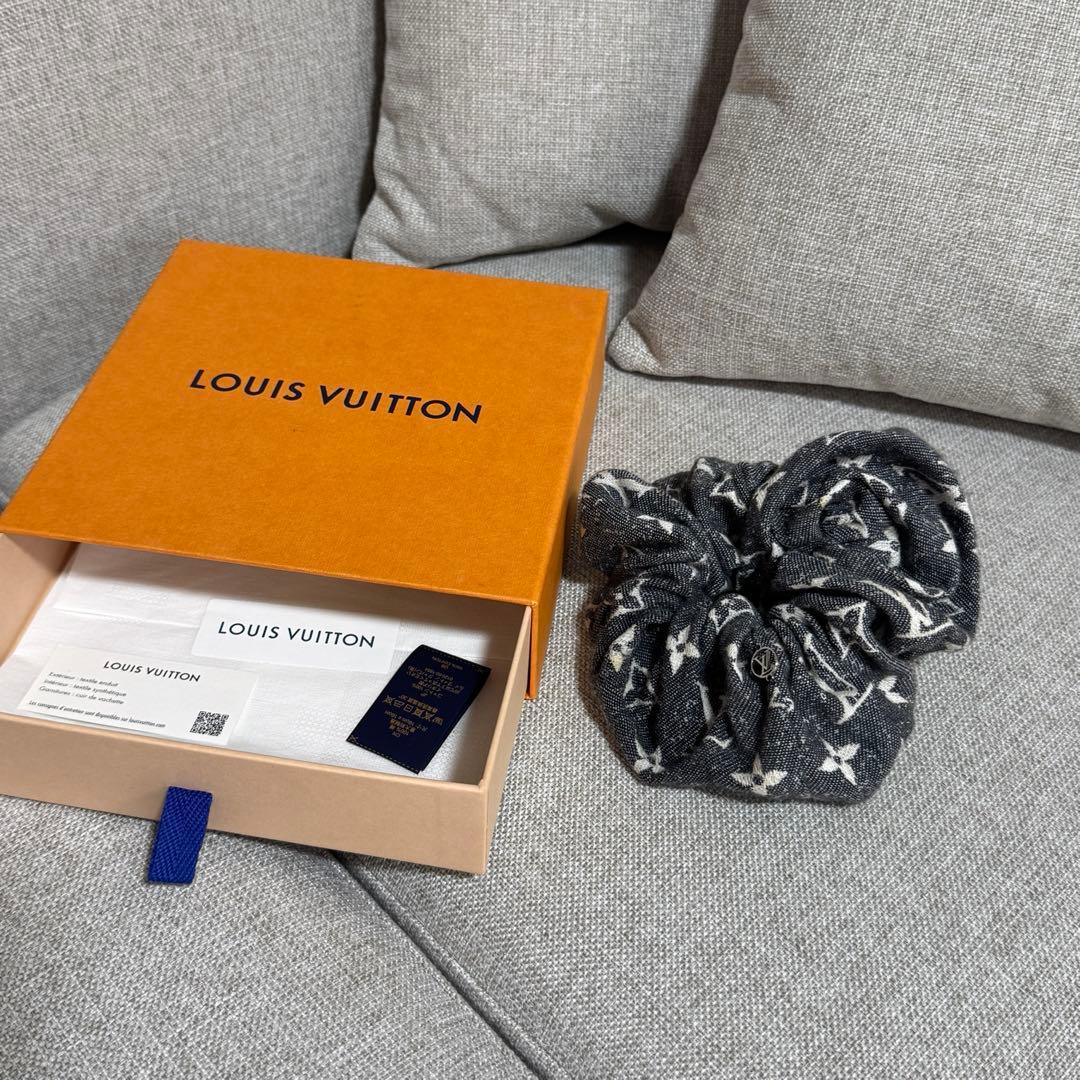 正規品 ルイヴィトン シュシュ モノグラム ジャカード デニム コットン