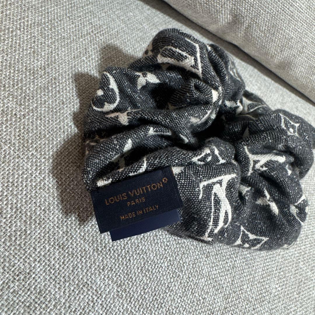 正規品 ルイヴィトン シュシュ モノグラム ジャカード デニム コットン