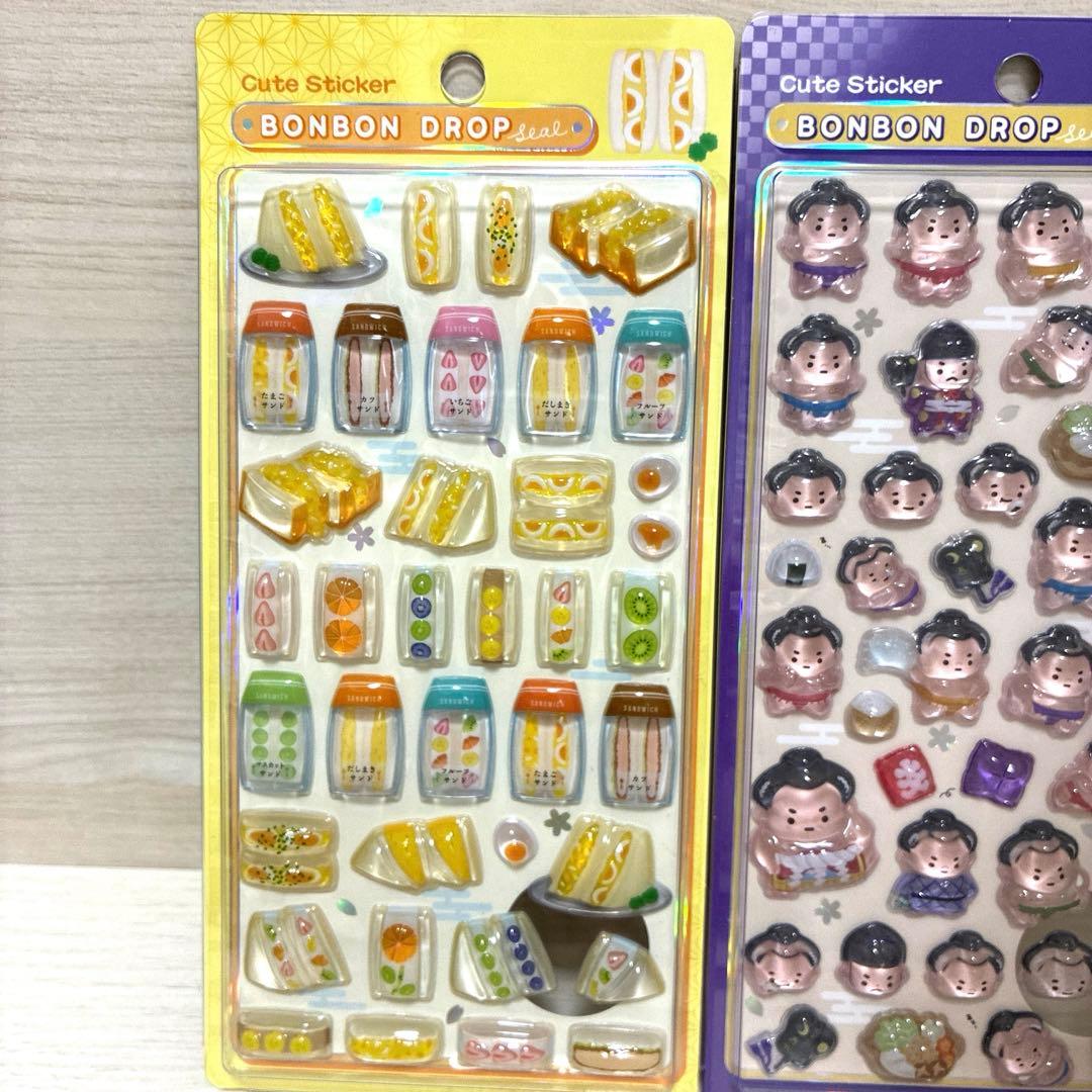 正規品】ボンボンドロップシール 和柄 たまごサンド お相撲さん