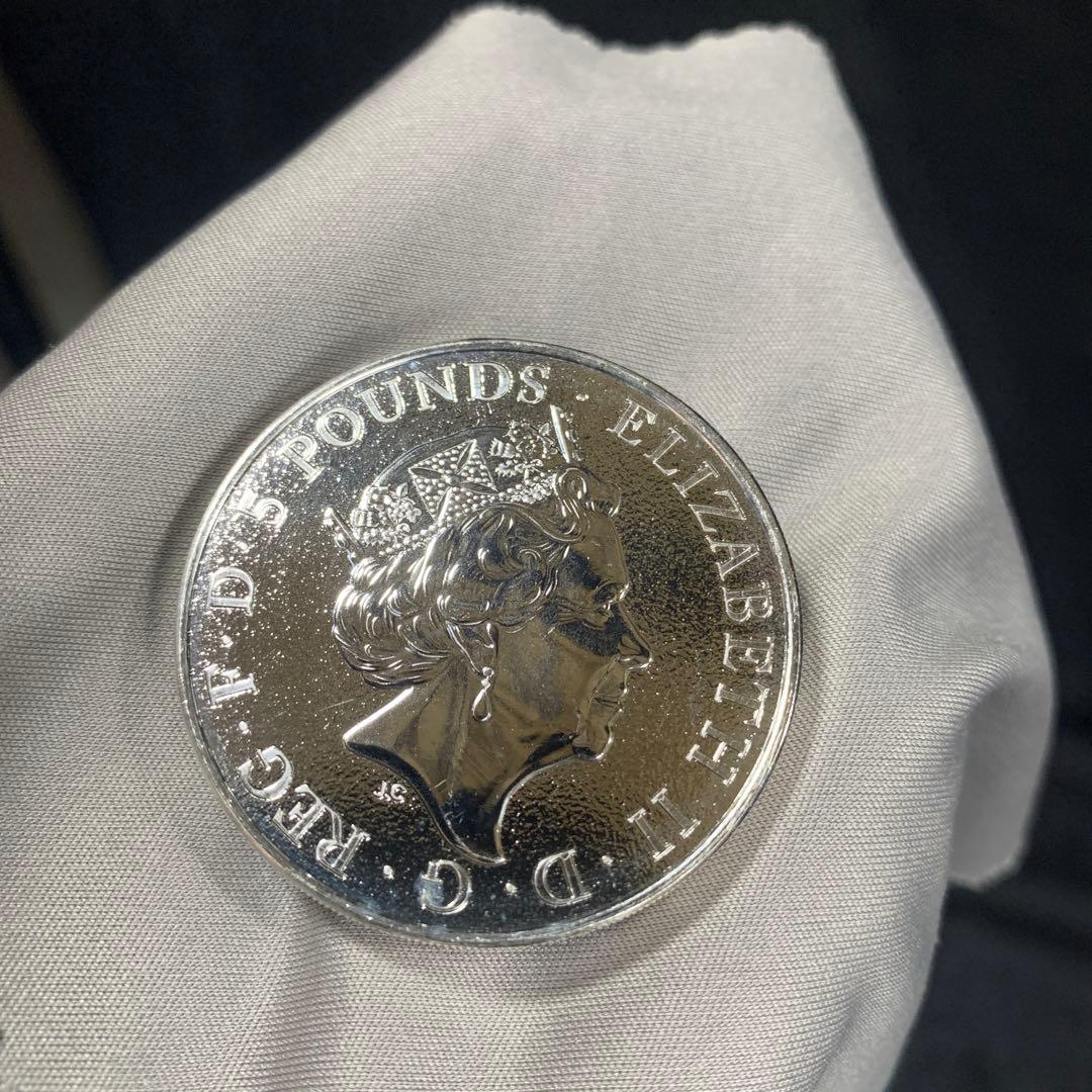 純銀貨 2オンス クイーンズビースト 2016 ライオン・イングランド M2