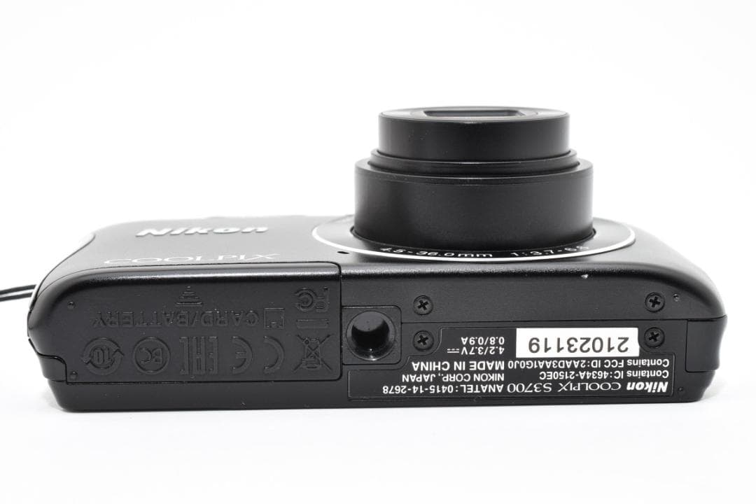 【美品】Nikon COOLPIX S3700 ブラック　動作確認済