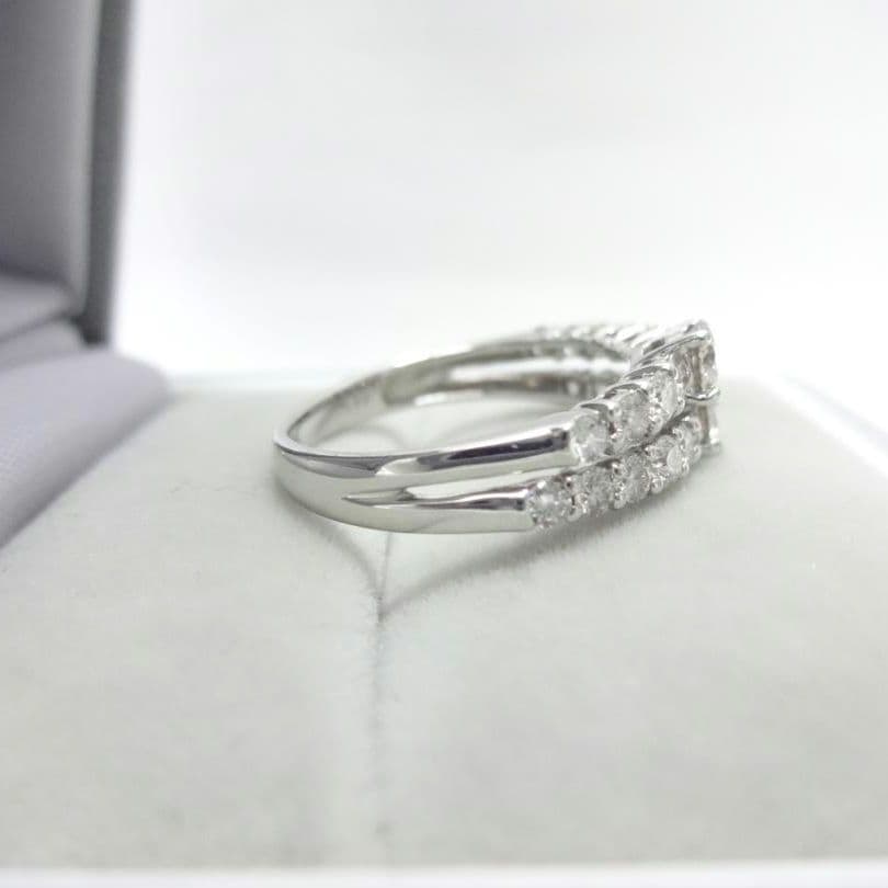 【さち様】1.00ct　ダイヤモンド　ダブルハーフエタニティ　リング　プラチナ