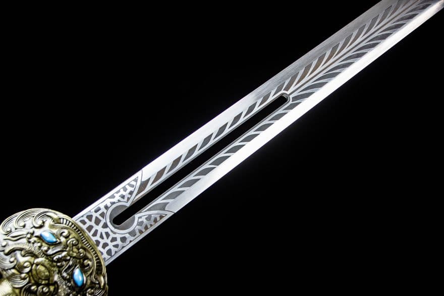 青面獣漢剣-高性能マンガン鋼 古兵器 武具 刀装具 日本刀