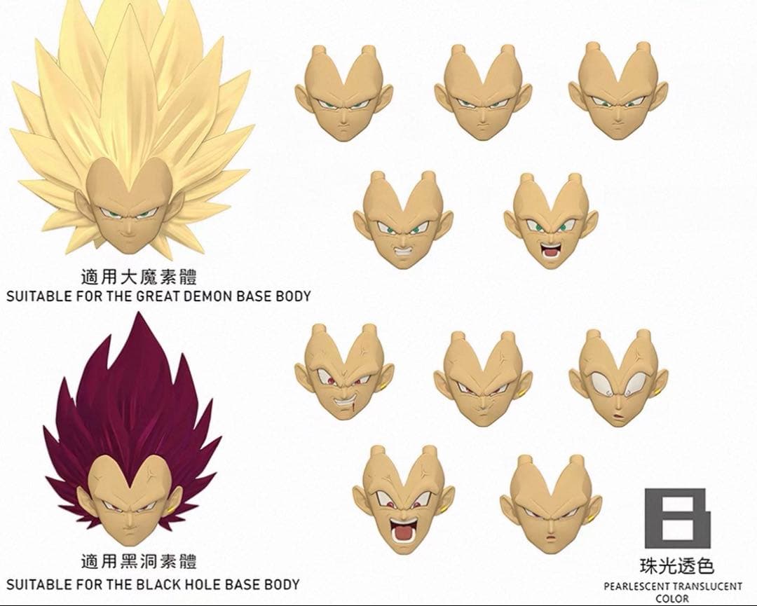 s.h.figuarts用 我儘の極意超サイヤ人3 ヘッドパーツ セットB - メルカリ