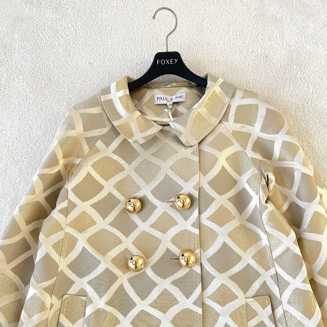 新品タグ付☆Paul&JOE☆ディテール パターンダブルブレストコート 38